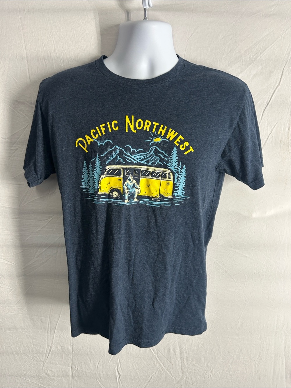 Northwest Dark Gray Tee with Yellow and Light Blue Graphic